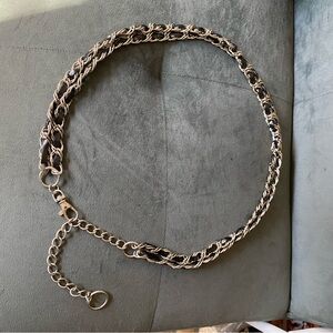 Silver and Black Chain Belt